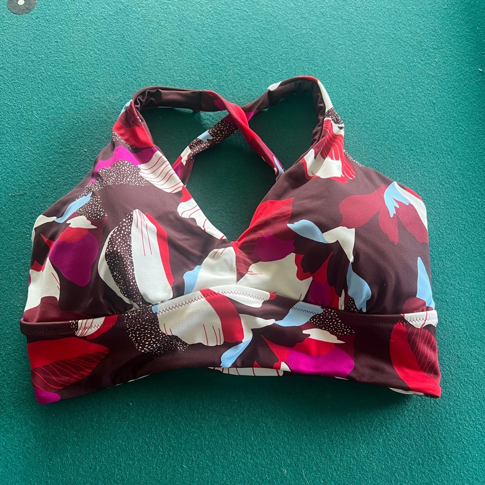 Athleta Patterned bikini top M